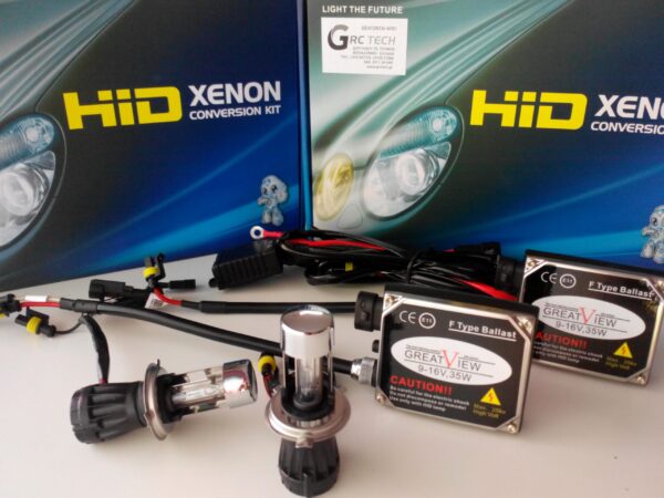 GREAT VIEW GRC XENON Η4 H/L ΚΙΤ(H4 H/L Moving) Δύο σκάλες Με κινούμενη λάμπα για μικρή και μεγάλη σκάλα