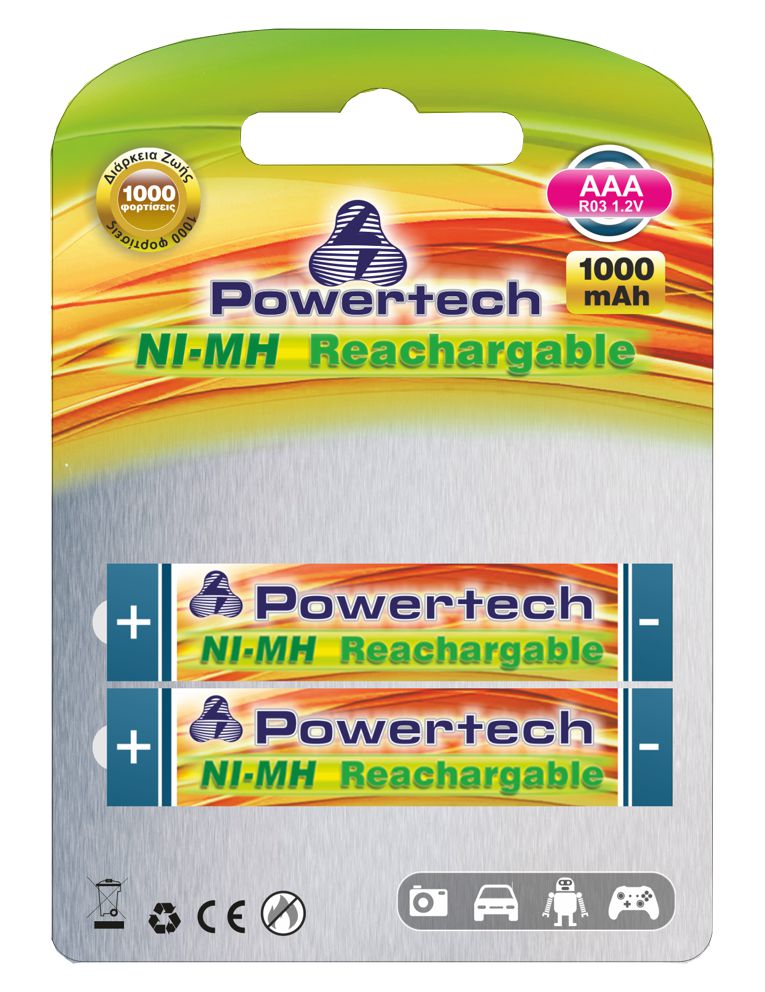 POWERTECH επαναφορτιζόμενη μπαταρία PT-159 1000mAh