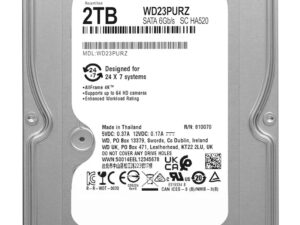 WD σκληρός δίσκος 3.5" Purple Surveillance 2TB