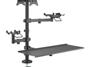 BRATECK βάση γραφείου PMM-02LD για 2x οθόνες 17"-32"/POS/πληκτρολόγιο