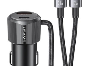 USAMS φορτιστής αυτοκινήτου CC287 με 2 σε 1 καλώδιο
