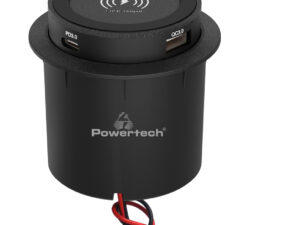 POWERTECH ασύρματος φορτιστής PTL-025 με USB & USB-C θύρες