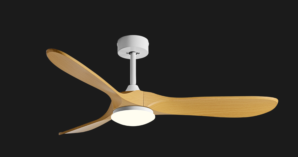 GRC TECH Ανεμιστήρας Οροφής 52" με LED Φωτισμό & Τηλεχειριστήριο WHITE-BROWN