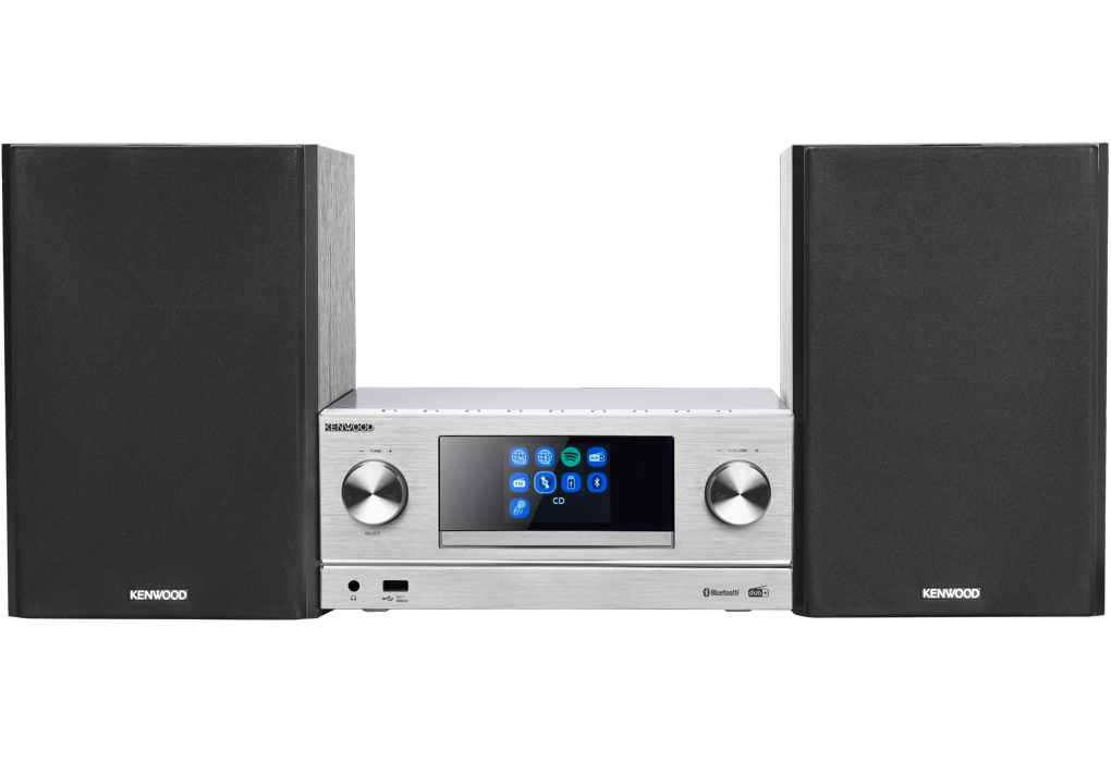 KENWOOD SMART MICRO HI-FI SYSTEM DAB SILVER M-9000S-S
