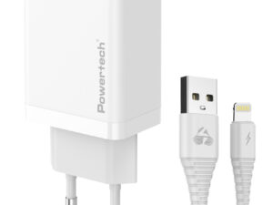 POWERTECH φορτιστής τοίχου PT-1323 με καλώδιο Lightning