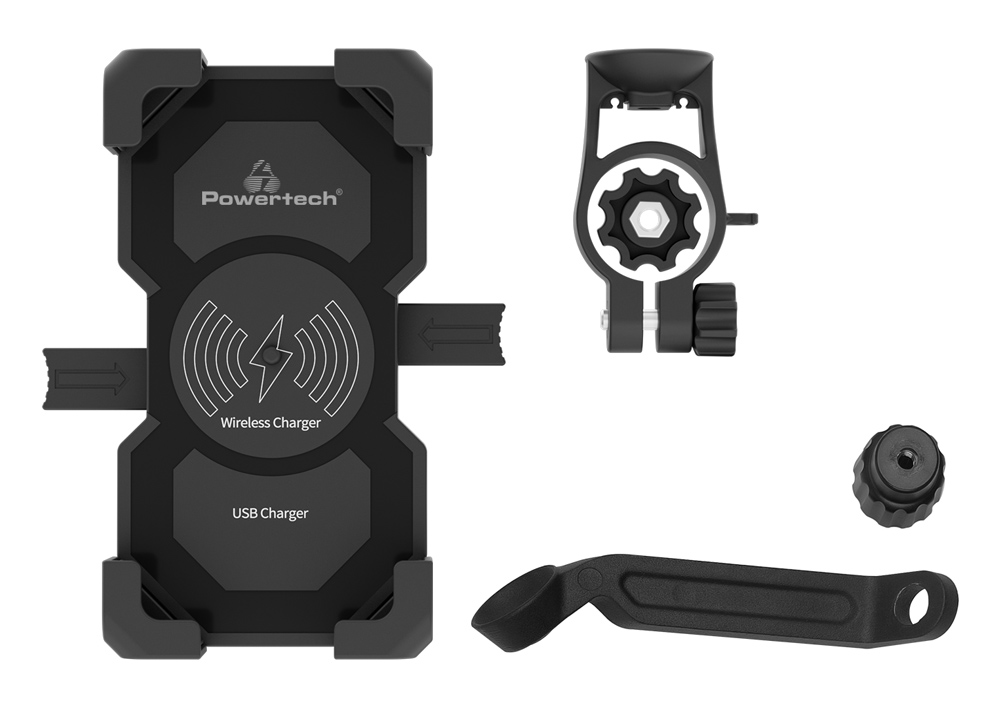 POWERTECH ασύρματος φορτιστής & βάση smartphone μοτοσυκλέτας PTL-024