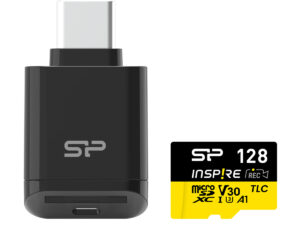SILICON POWER κάρτα μνήμης microSDXC Inspire με card reader