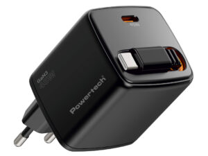 POWERTECH φορτιστής τοίχου PT-1572 με πτυσσόμενο καλώδιο