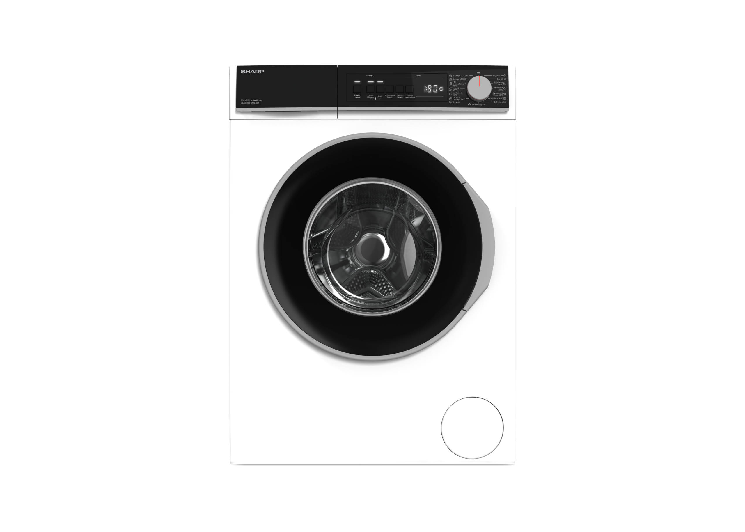 SHARP ΠΛΥΝΤΗΡΙΟ ΡΟΥΧΩΝ 8KG 1400 RPM 51LT ΜΕ ΛΕΙΤΟΥΡΓΙΑ ΑΤΜΟΥ