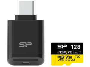 SILICON POWER κάρτα μνήμης microSDXC Inspire με card reader