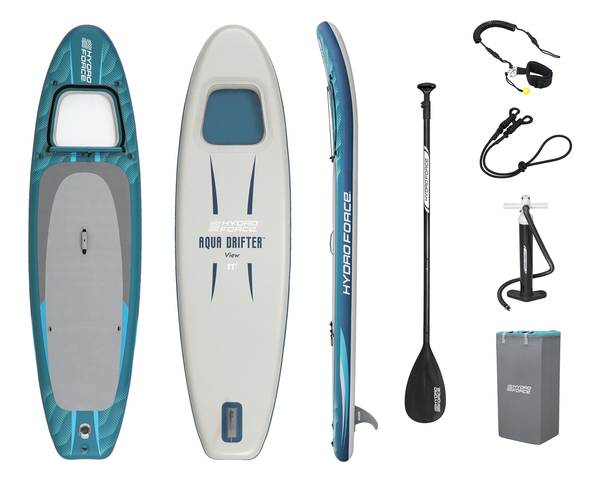 BESTWAY φουσκωτή σανίδα SUP Aqua Drifter View 6532H με διάφανο παράθυρο