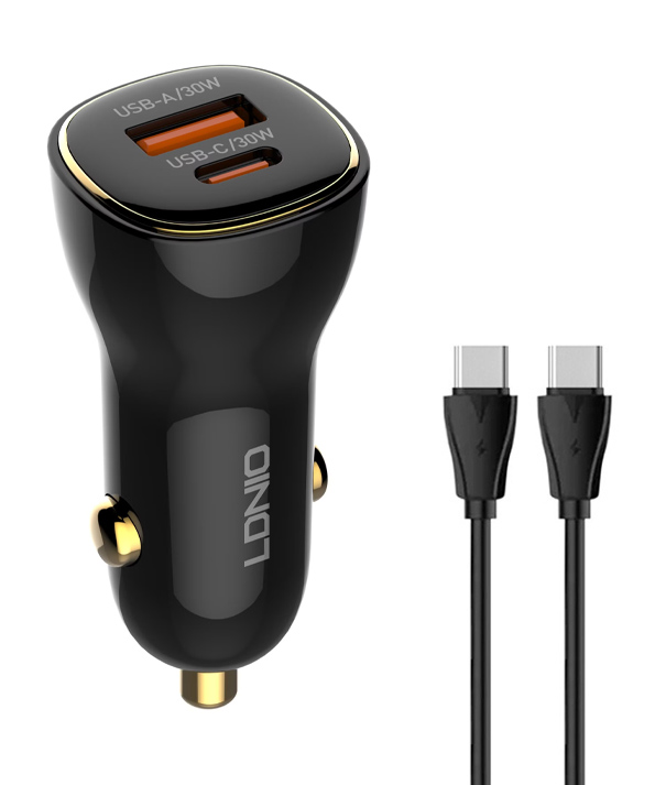 LDNIO φορτιστής αυτοκινήτου C103 με καλώδιο USB-C