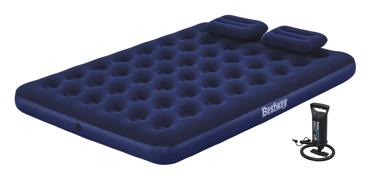 BESTWAY φουσκωτό στρώμα 67374 με τρόμπα & 2x μαξιλάρια