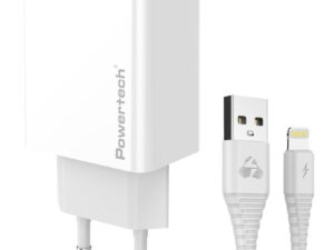 POWERTECH φορτιστής τοίχου PT-1325 με καλώδιο Lightning