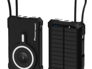 POWERTECH ηλιακό power bank PT-1505 με καλώδιο & φακό