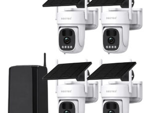 SECTEC σύστημα παρακολούθησης 4x smart ηλιακών καμερών ST-WRK04-EU με hub