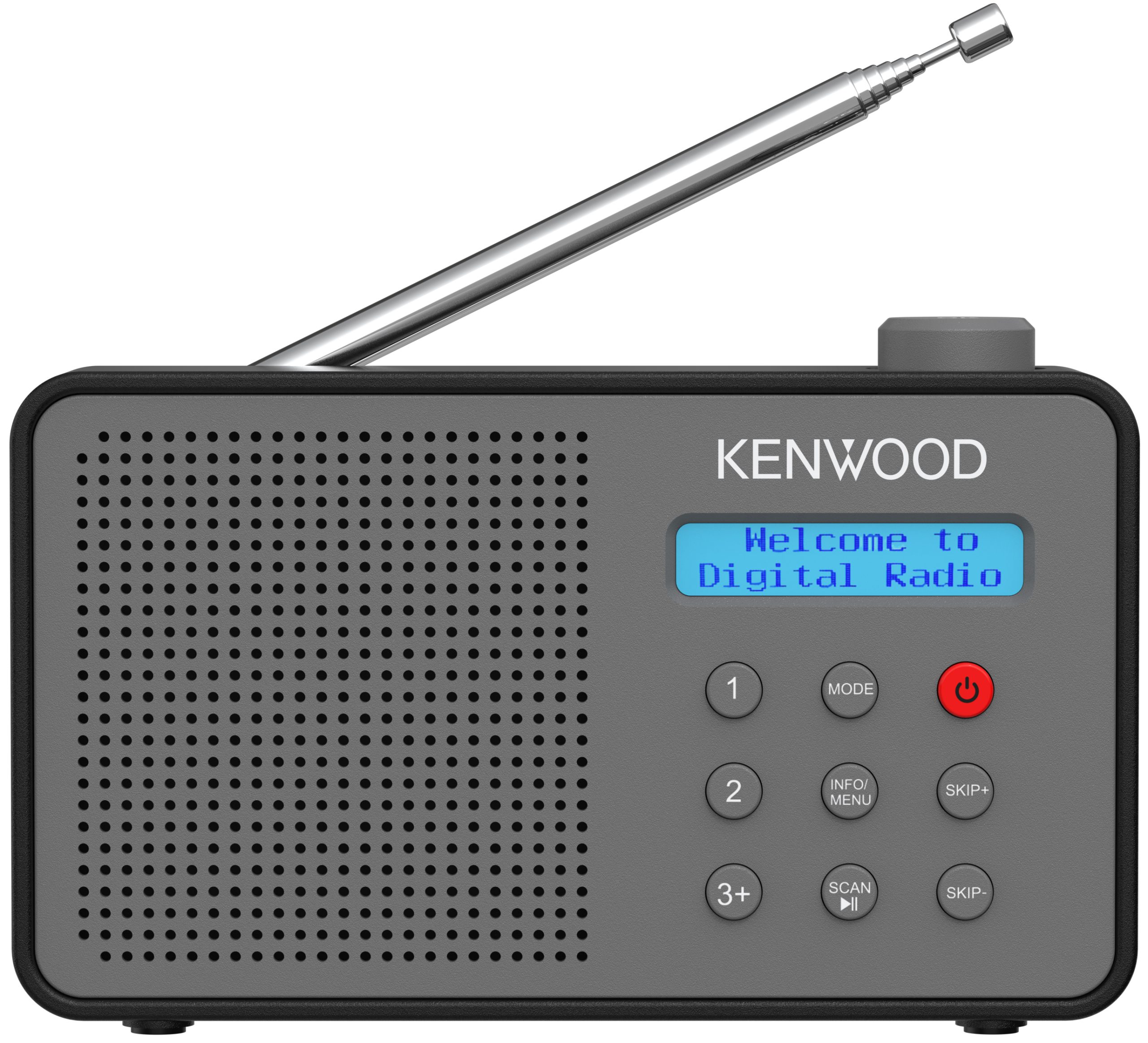 KENWOOD PORTABLE DAB RADIO GREY CRM25DAB-H