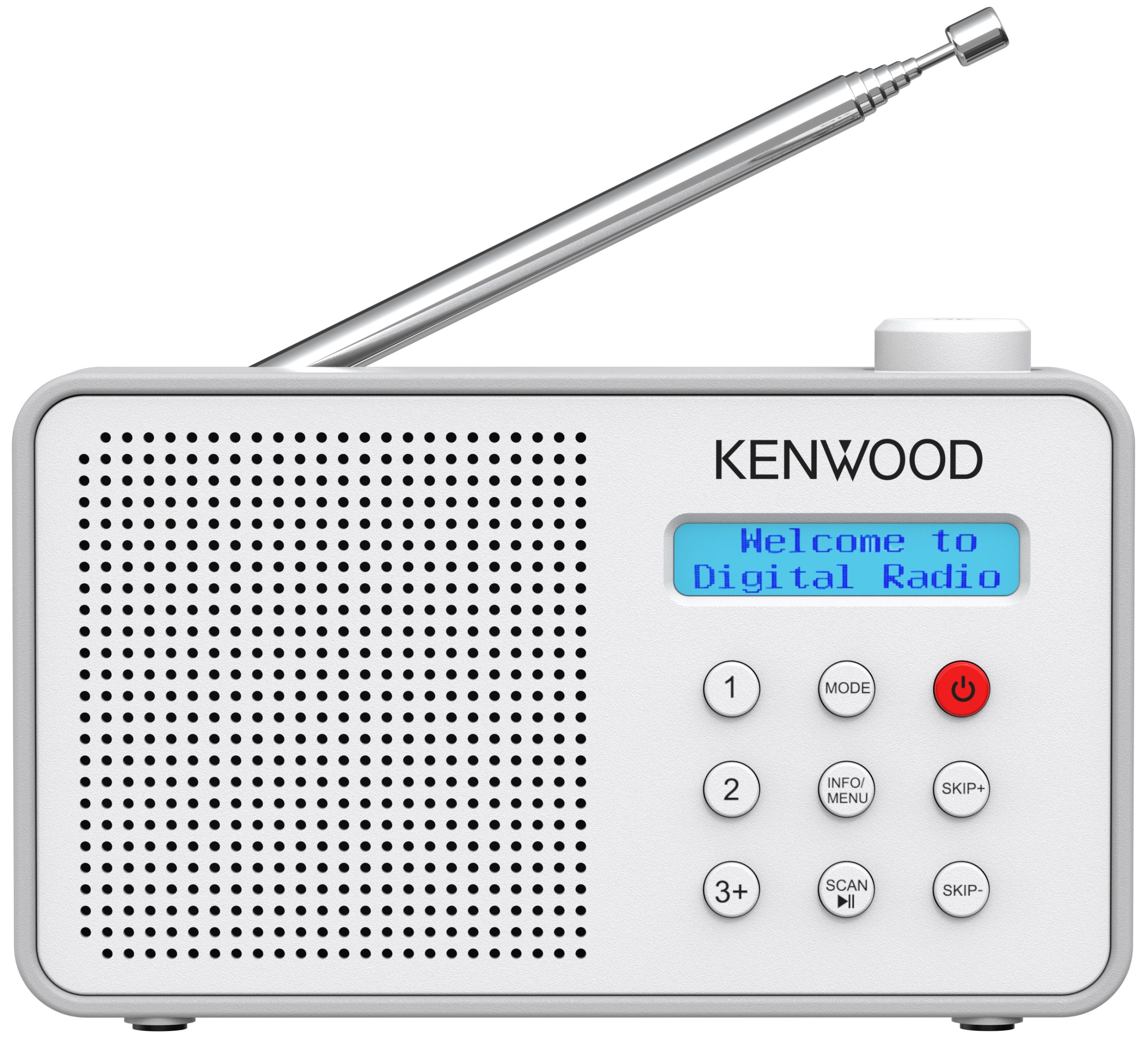 KENWOOD PORTABLE DAB RADIO WHITE CRM25DAB-W